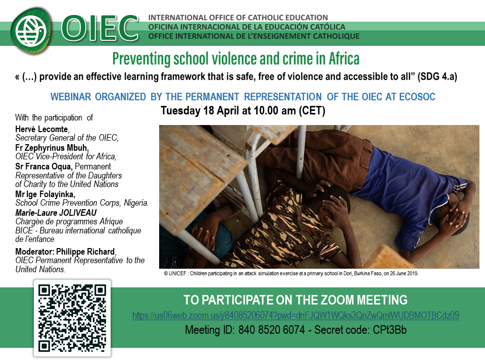 Webinar de la OIEC: «Prevención de la violencia en las escuelas»