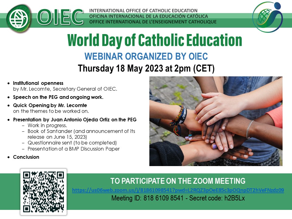 Webinaire “Journée mondiale de l’Enseignement Catholique”